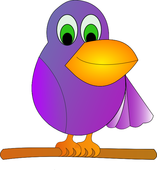 Violet Clipart Bird - Parrots Animation (552x597)