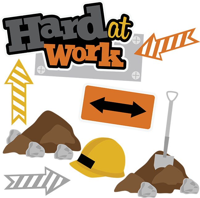 Hard At Work Svg Scrapbook Collection Construction - Construction Theme Frame Clipart (648x643)