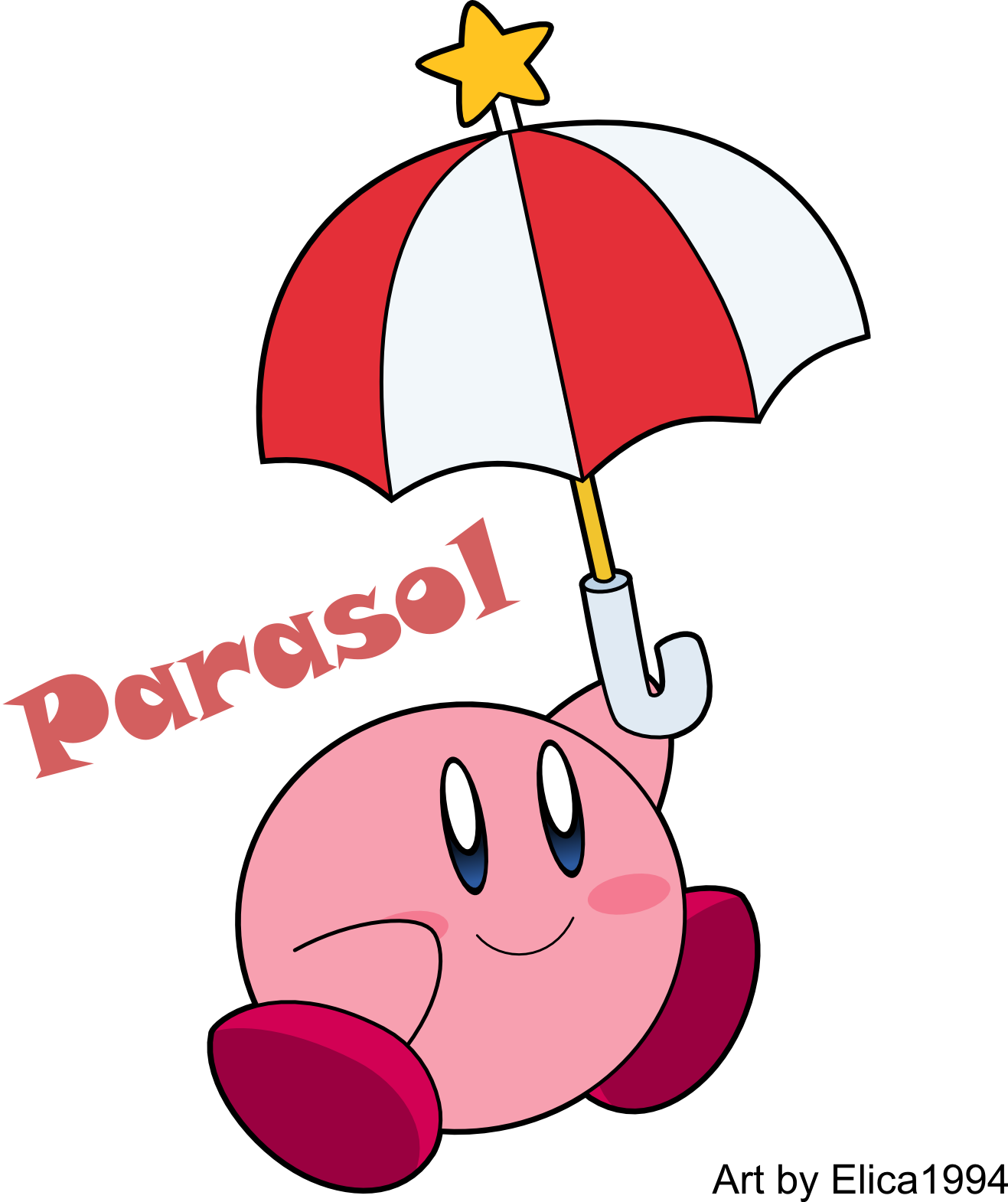 Parasol Kirby By Elica1994 On Deviantart - Parasol Kirby (1317x1570)