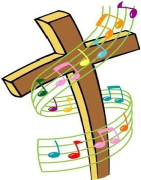 Cross With Music Notes (359x359)