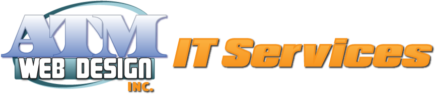 Atm Web Design It Services Logo - Atm Web Design Inc. (890x194)