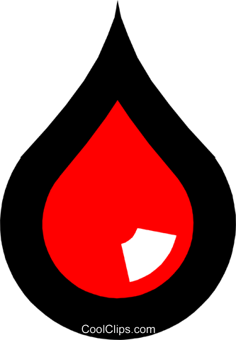 Symbol Of A Drop Of Blood Royalty Free Vector Clip - Vetor Gota De Sangue Png (333x480)