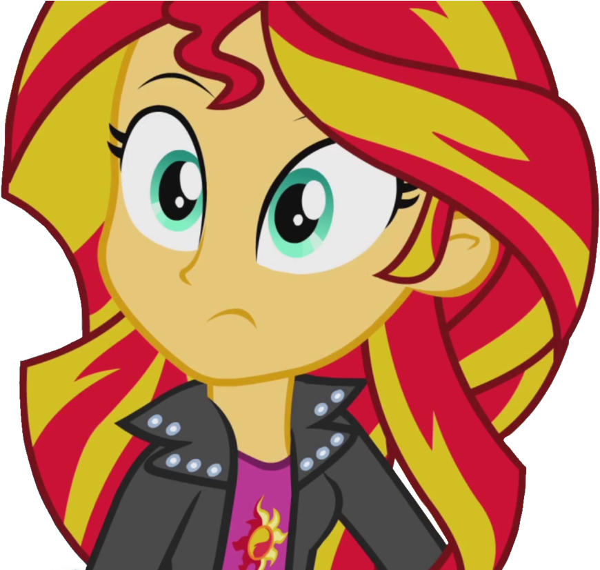 What Was He Screaming In The Original Video Couldn't - Sunset Shimmer Vector Rainbow Rocks (969x825)