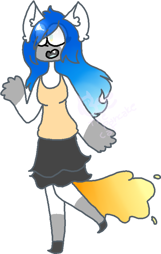 Paint Brush Redesign By Bee The Pancake Cat - Cartoon (598x883)