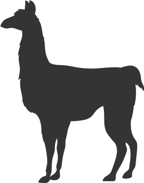 Rama Lama Ding Dong - Llama Silhouette Clip Art (360x396)