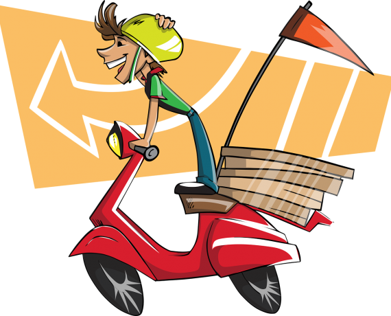 Przesyłki Kurierskie W Pigułce - Kfc Delivery Cartoon (570x460)