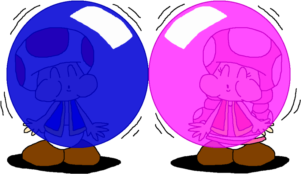 Toad And Toadette Blows More Color Bubbles By Pokegirlrules - Toad And Toadette Blows More Color Bubbles By Pokegirlrules (1024x628)