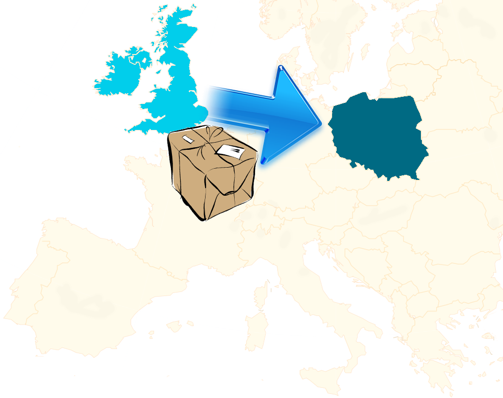 Z Polski Do Uk - Map Europe Vector Free (986x781)