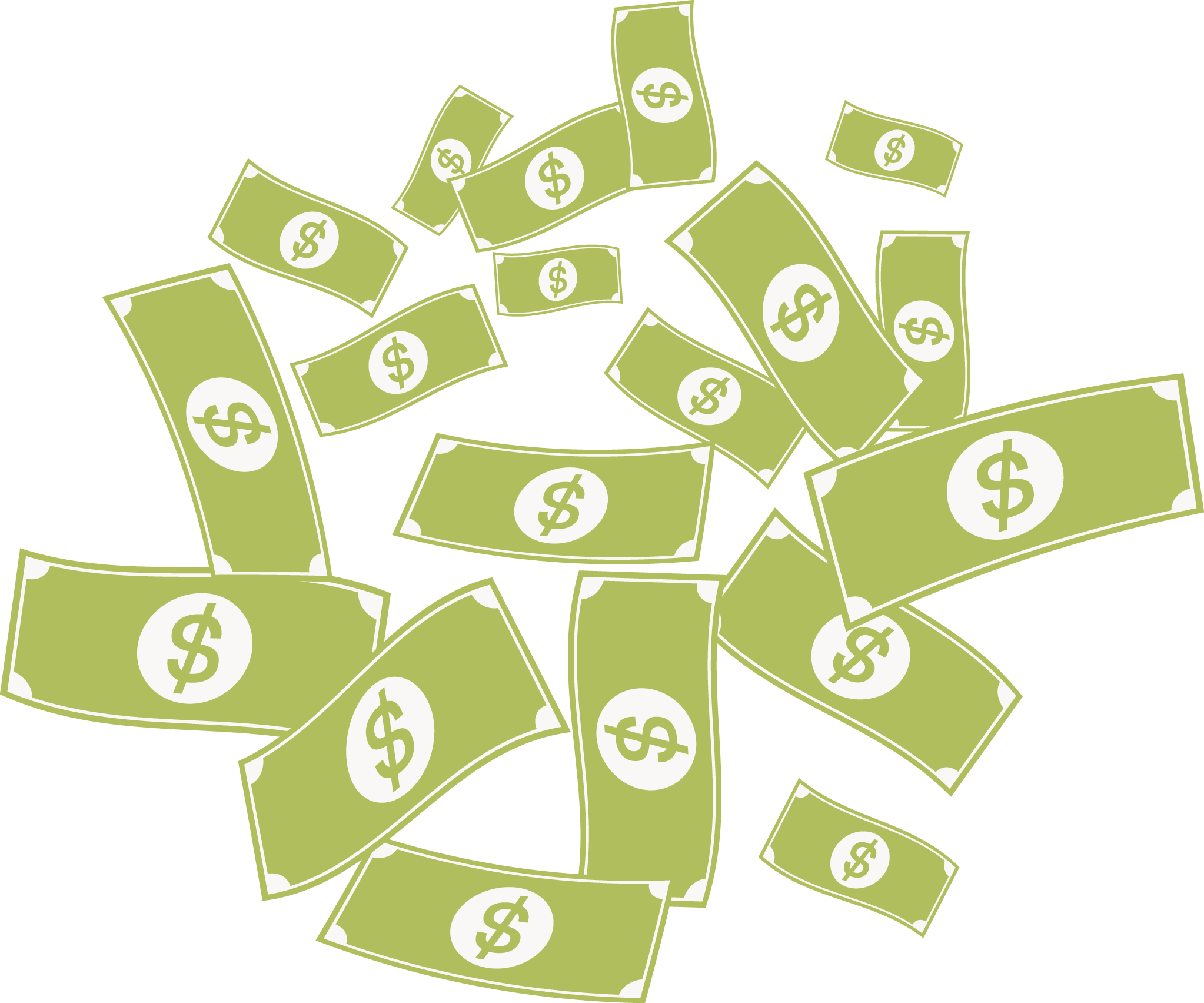 Online Casino Money Great Lakes Energy - Raining Money Vector Png (2046x1704)