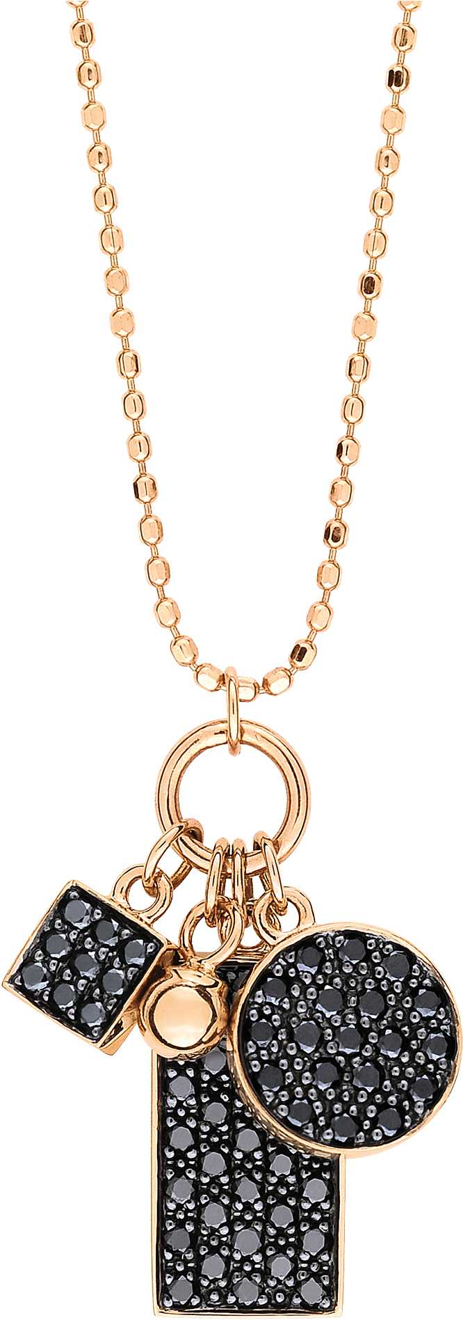 Ginette Ny Mini Black Diamond Ever Charm Necklace Gold - Ginette Ny Mini Black Diamond Ever Charm Necklace Gold (2000x2000)