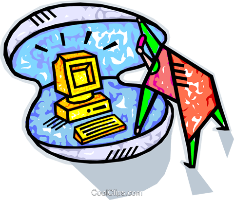 Computer Pearl Inside An Oyster Shell Royalty Free - Clip Art (480x411)