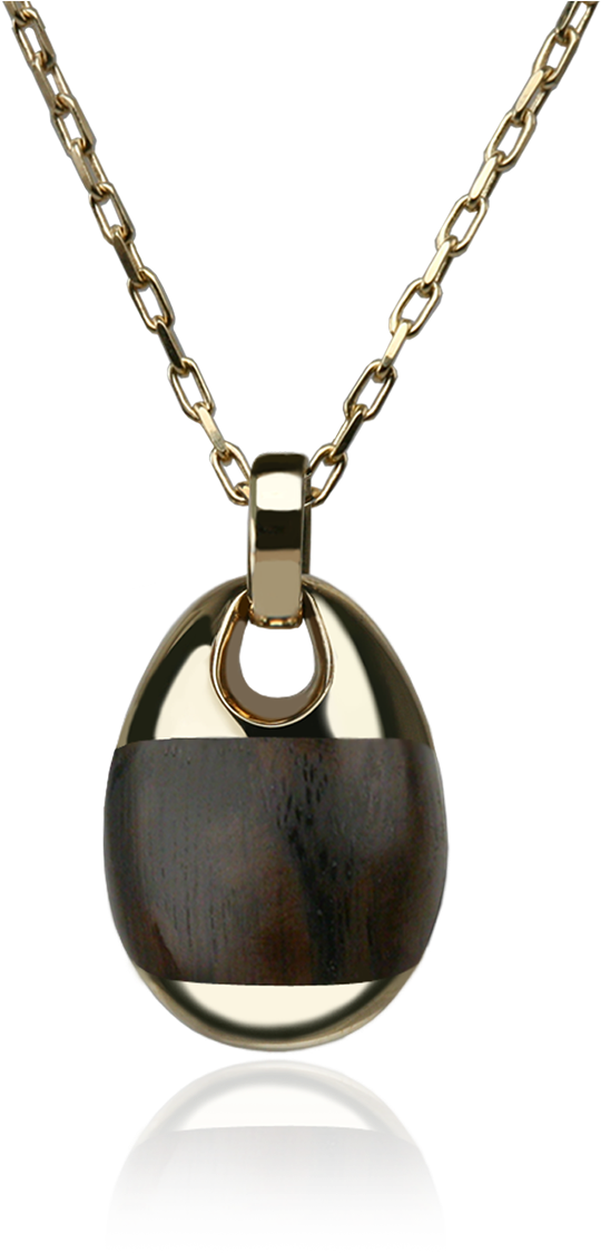 Stephen Einhorn Thames Wood Pebble Necklace In Yellow - Locket (1181x1181)