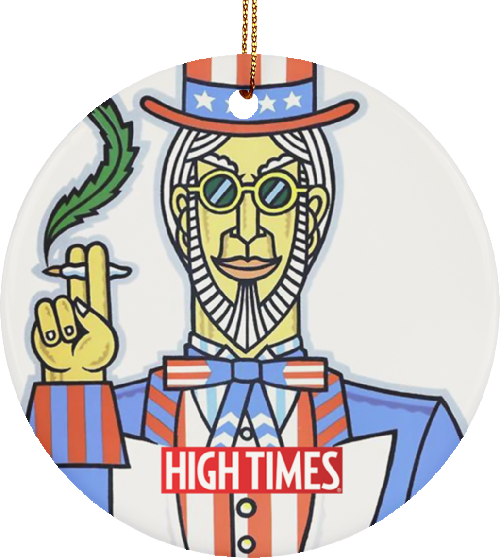 1984 High Times Art Ceramic Circle Ornament - High Times (1155x1155)