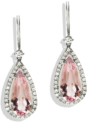 Jane Taylor Jewelry Twinkle Twinkle Diamond Frame Morganite - Morganite (475x440)