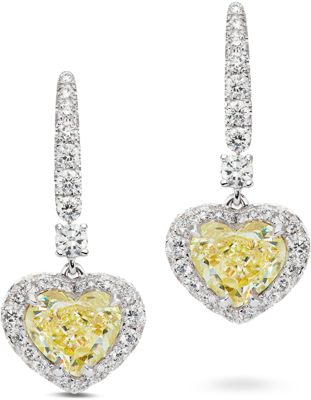 Earrings Chloe Halo Yellow Diamonds Pave Steven Kirsch - Earrings (1000x1000)