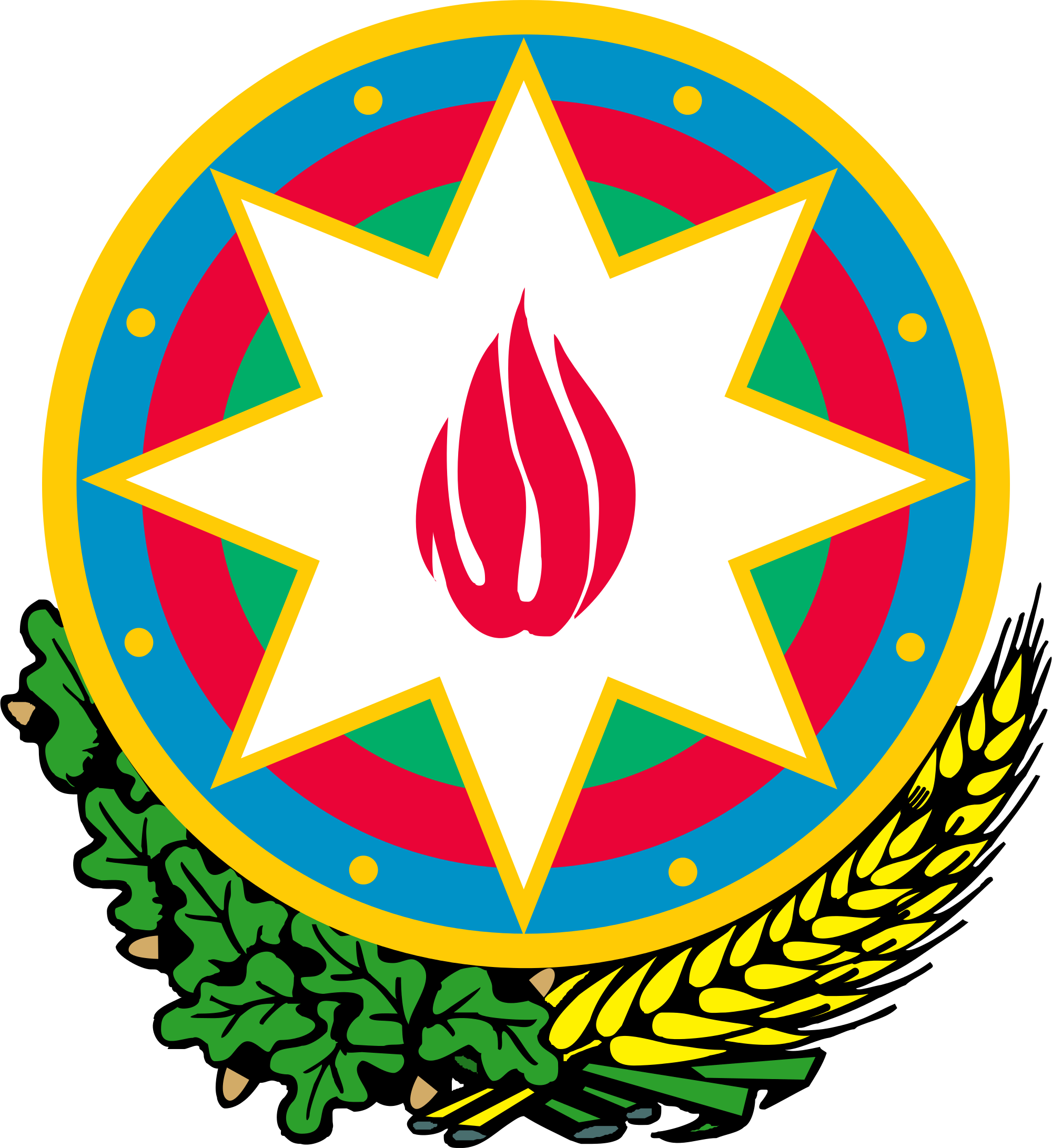 Coat Of Arms Of Azerbaijan - Azerbaijan Government (2000x2182)