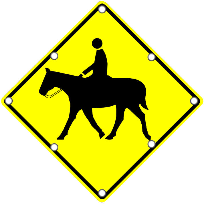 W11-7 Equestrian Sign - Horse With Rider Journal (768x768)