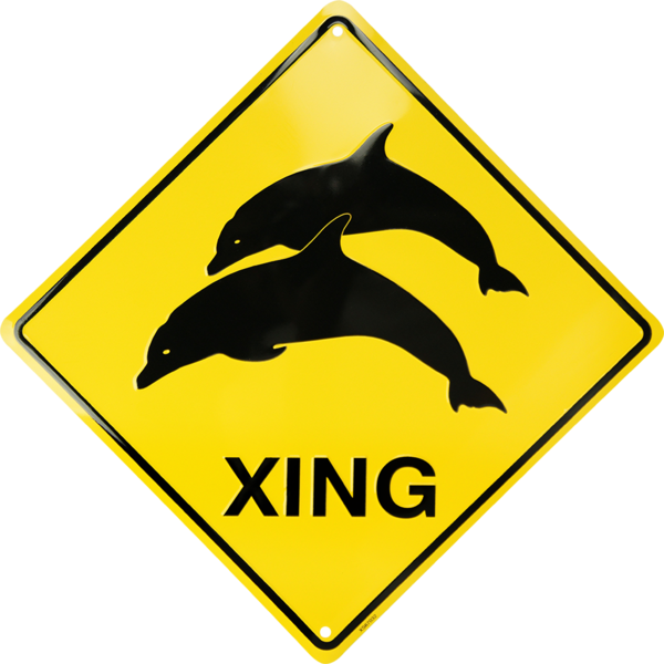 Xs67032 - Dolphins Xing - Wombat Sign (600x600)