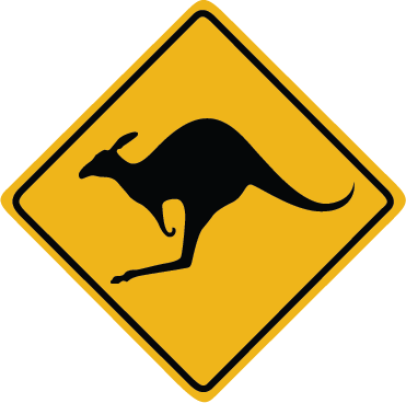 Zapwalls Decals Kangaroo Crossing Wall Graphic - Maui Ocean Center (371x368)