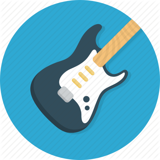 Music Icons Guitar - Blue Guitar Icon Png (512x512)