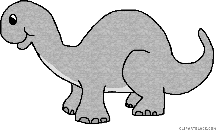 Cartoon Dinosaur Animal Free Black White Clipart Images - Black And White Dinosaur Clipart (751x468)