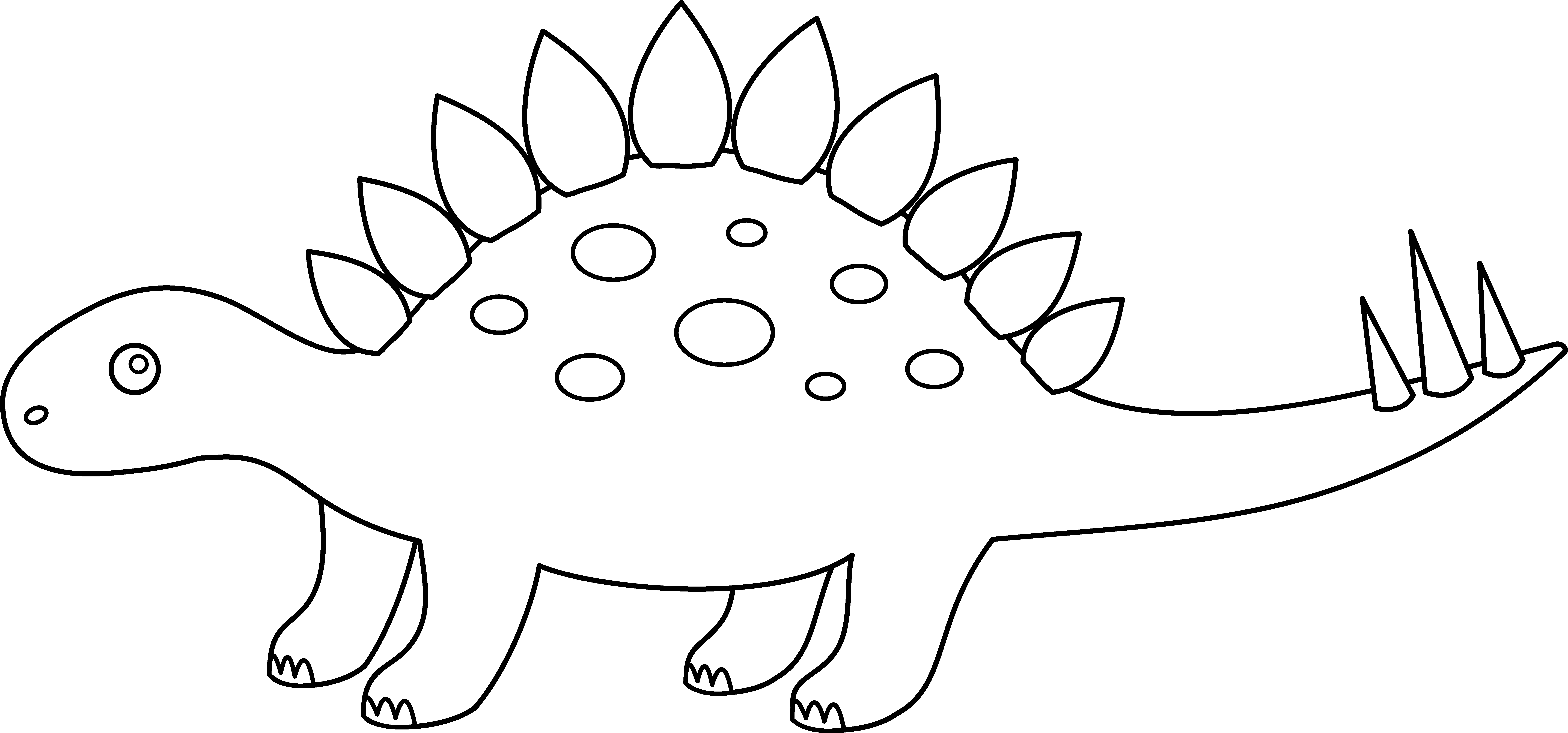 Dinosaur Clipart Template - Clip Art (8881x4154)