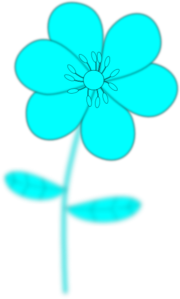 Petal Clipart Aqua - Clip Art (360x597)