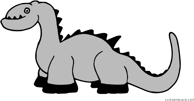 Impressive Dinosaur Animal Free Black White Clipart - Free Download Vector Dinosaur (900x484)