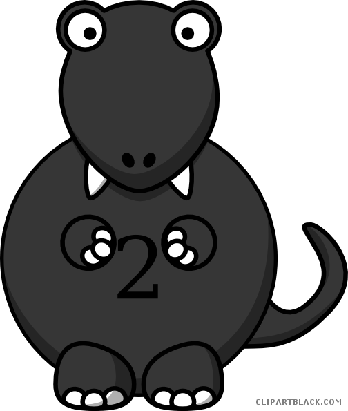 Amazing Dinosaur Animal Free Black White Clipart Images - Dinosaur Clipart (504x595)