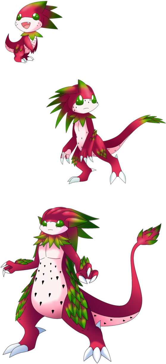 The Biting Dragon Fruit Of Xicomanca By That One Leo - Dragon Fruit Fakemon (599x1335)