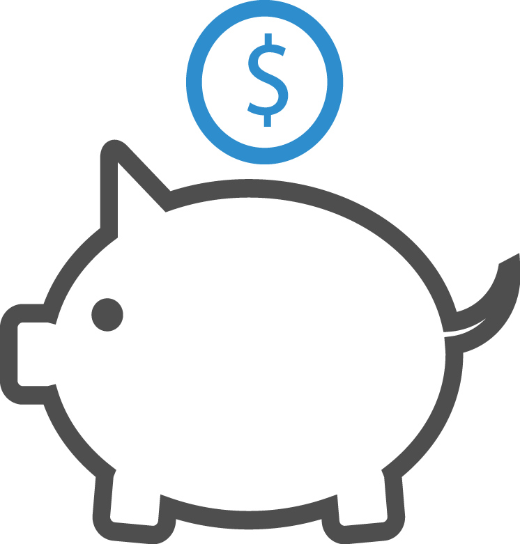 Financials - Piggy Bank Vector Free (746x781)