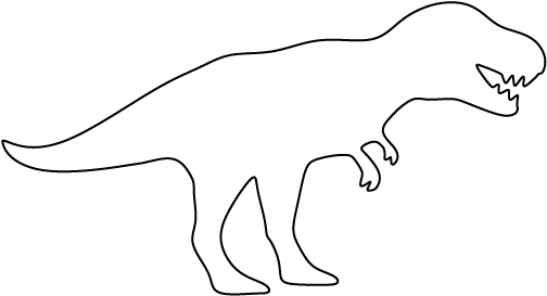 Use The Printable Pattern For Crafts, Creating Stencils, - Outline Of A Dinosaur (550x425)