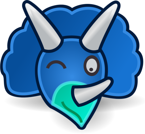 Triceratops Tango Style Vector Clip Art - Custom Triceratops Cartoon Shower Curtain (600x554)