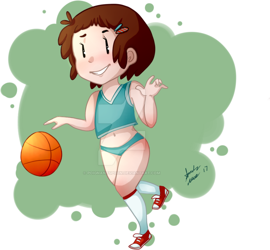 Basketball Girlie By Poignantspoon Basketball Girlie - Cartoon (1024x1024)