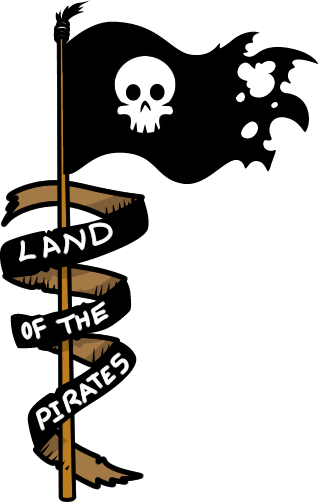 Cape Cod Pirate Adventures - Snoogg Eagle Holding Pirate Flag Vector Cartoon Illustration (318x502)