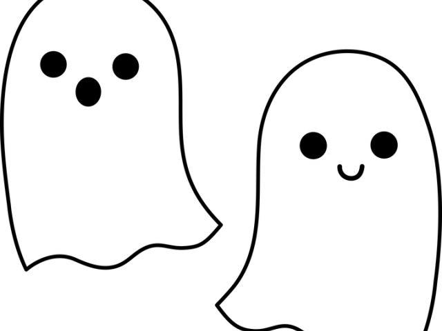 Ghostly Clipart Adorable - Cute Halloween Ghost (640x480)