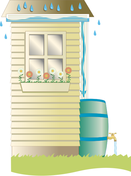 Rain Clipart House - Barrel (456x612)