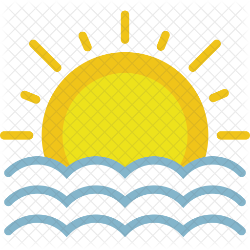Seaside Icon - Sunset Clipart Png (512x512)