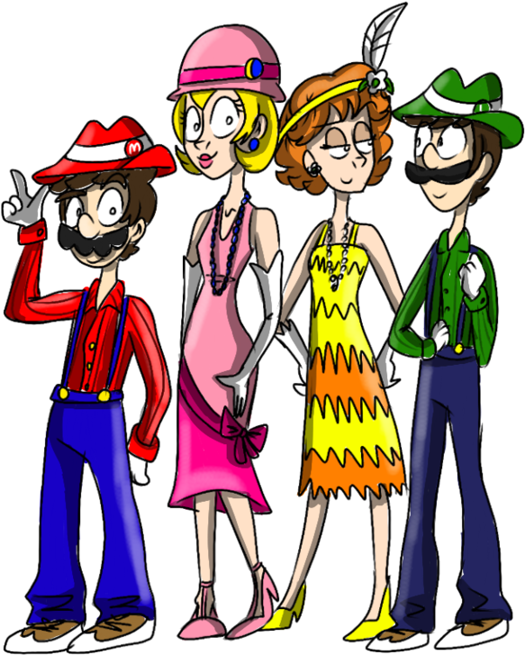 20s Mario Bros By Artasticgirl - Cartoon (707x1131)