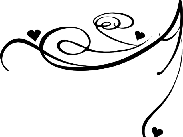 Flourish Clipart Curly Cue - Transparent Background Gold Swirls (640x480)