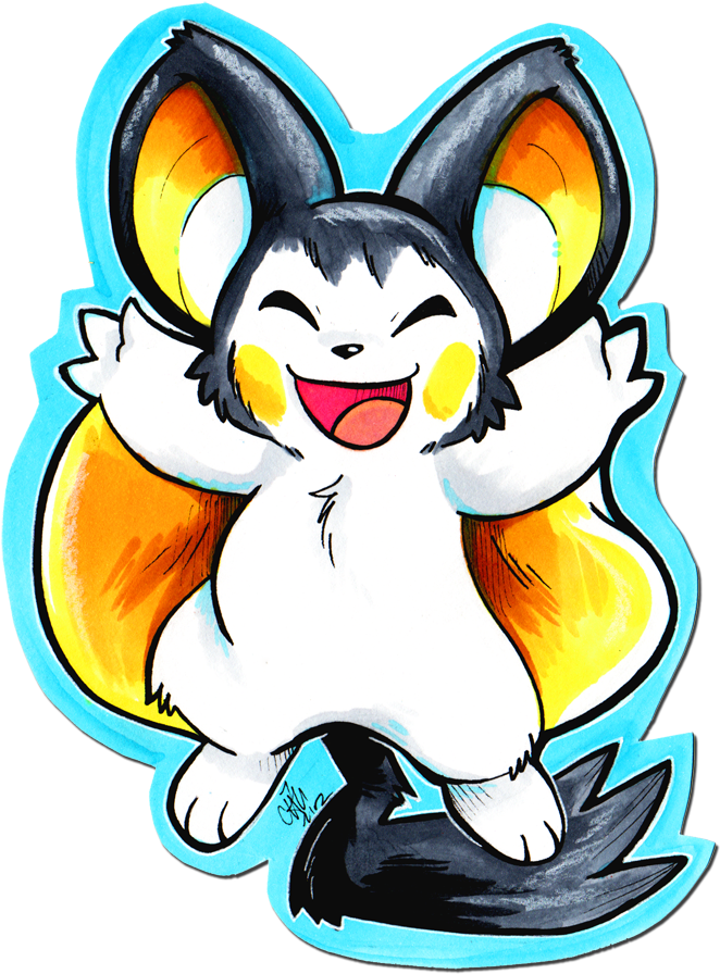 Cutout Emolga By Raizy - Cartoon (672x900)