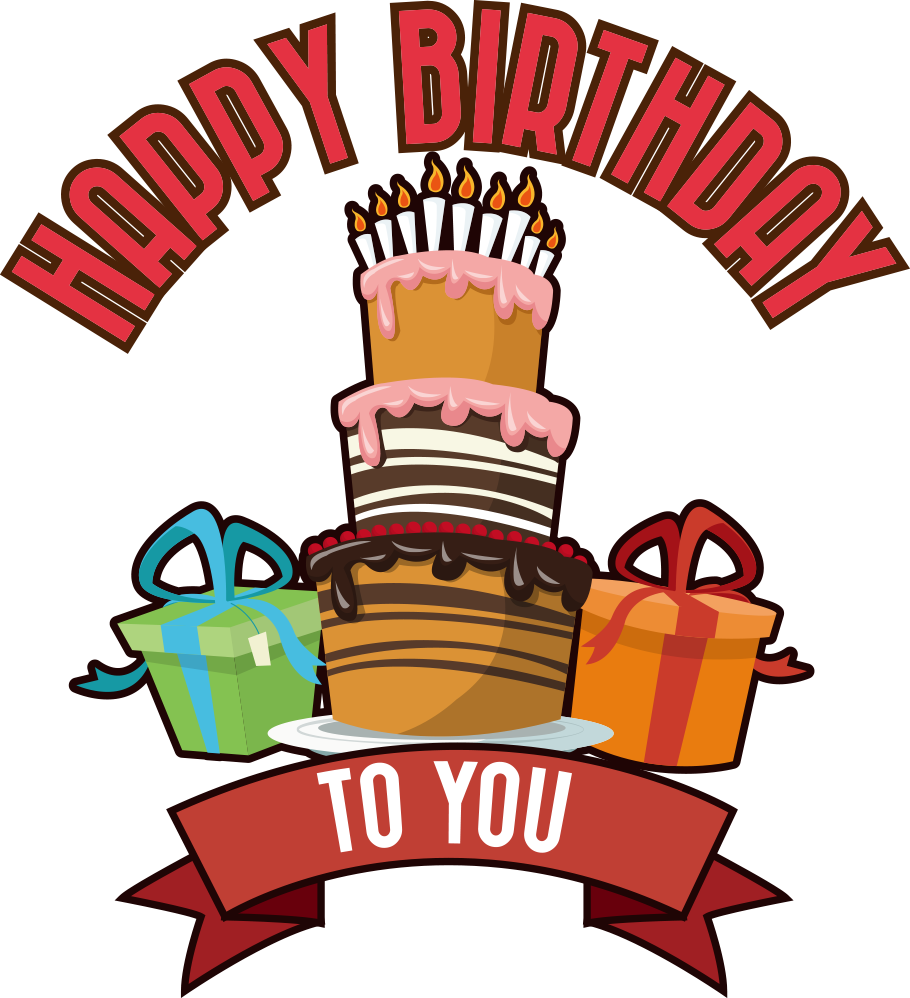 Birthday Cake Gift Clip Art - Birthday (910x998)