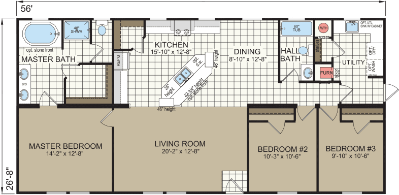 Greenwood Built By Dutch Housing In Lillington, Nc - Diagram (800x398)
