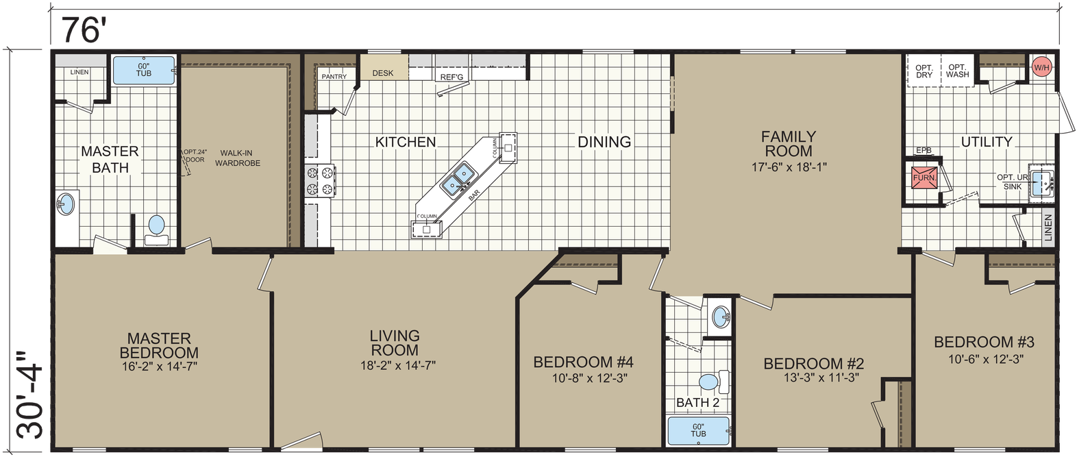 Diamond 3280 201 Built By Dutch Housing In Topeka, - Champion Homes (1600x695)