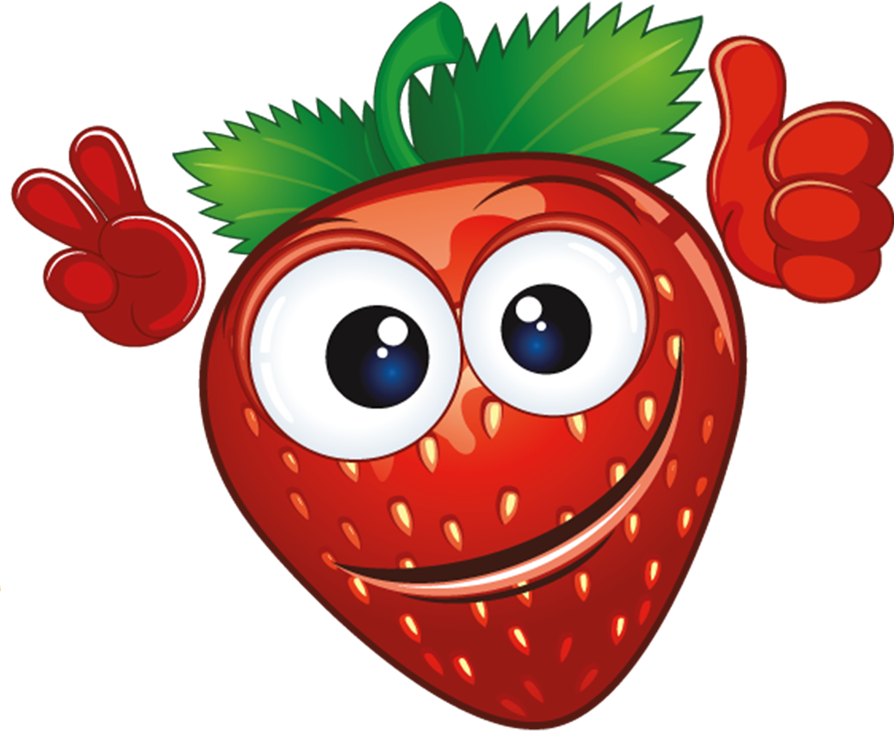 Strawberry Smile Auglis - Smiling Strawberry (894x731)