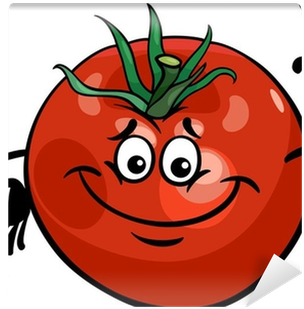 Cute Tomato Vegetable Cartoon Illustration Wall Mural - Dibujos Animados Con La Letra T (400x400)