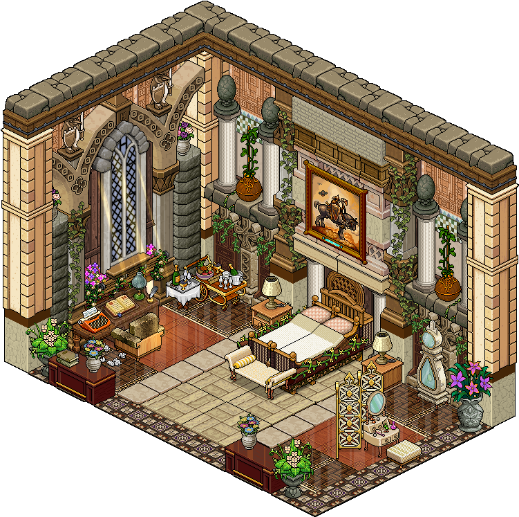 Bedroom 2 By Cutiezor - Habbo Fancy Room (816x800)