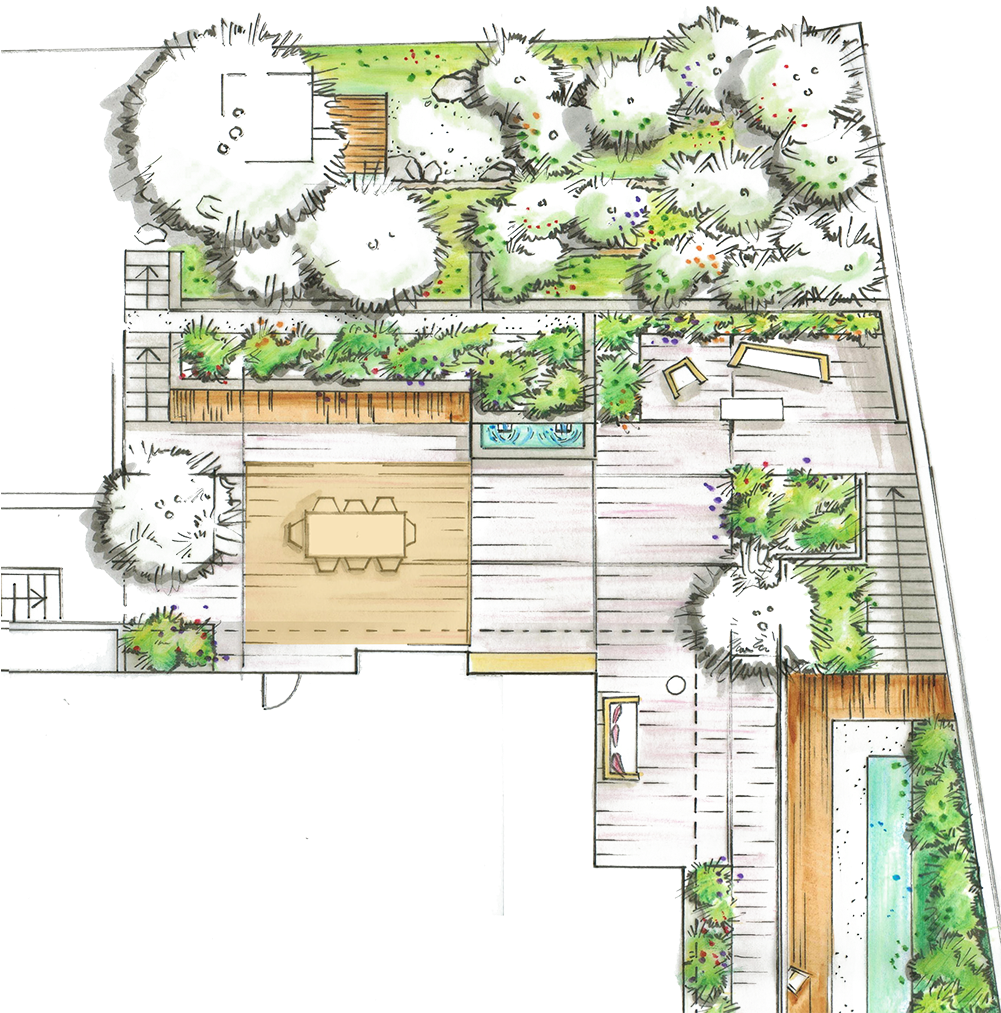 Gartenplanung Planungskonzept - Visualization (1049x1016)