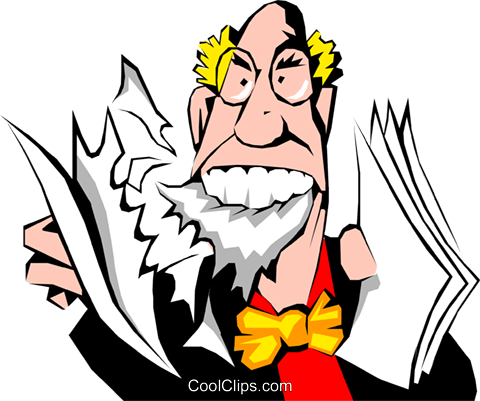 Eating His Words Royalty Free Vector Clip Art Illustration - Eating His Words Royalty Free Vector Clip Art Illustration (480x401)