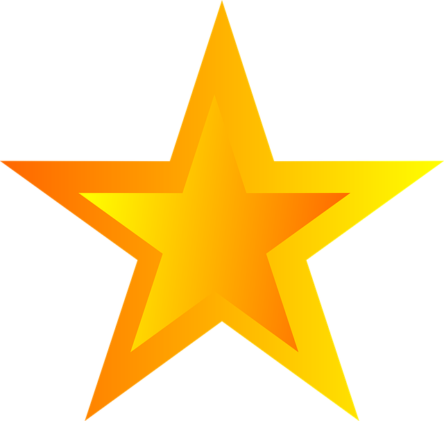 Star, Asterisk, Five-pointed, Celebrities - Orange Star Png (640x606)